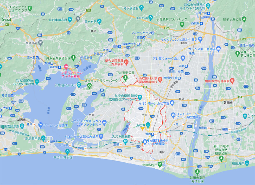 浜松市の地図