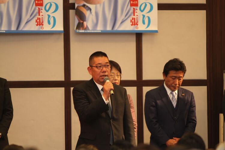 竹内よしのり県議の企業・団体決起大会にて井田ひろやす1